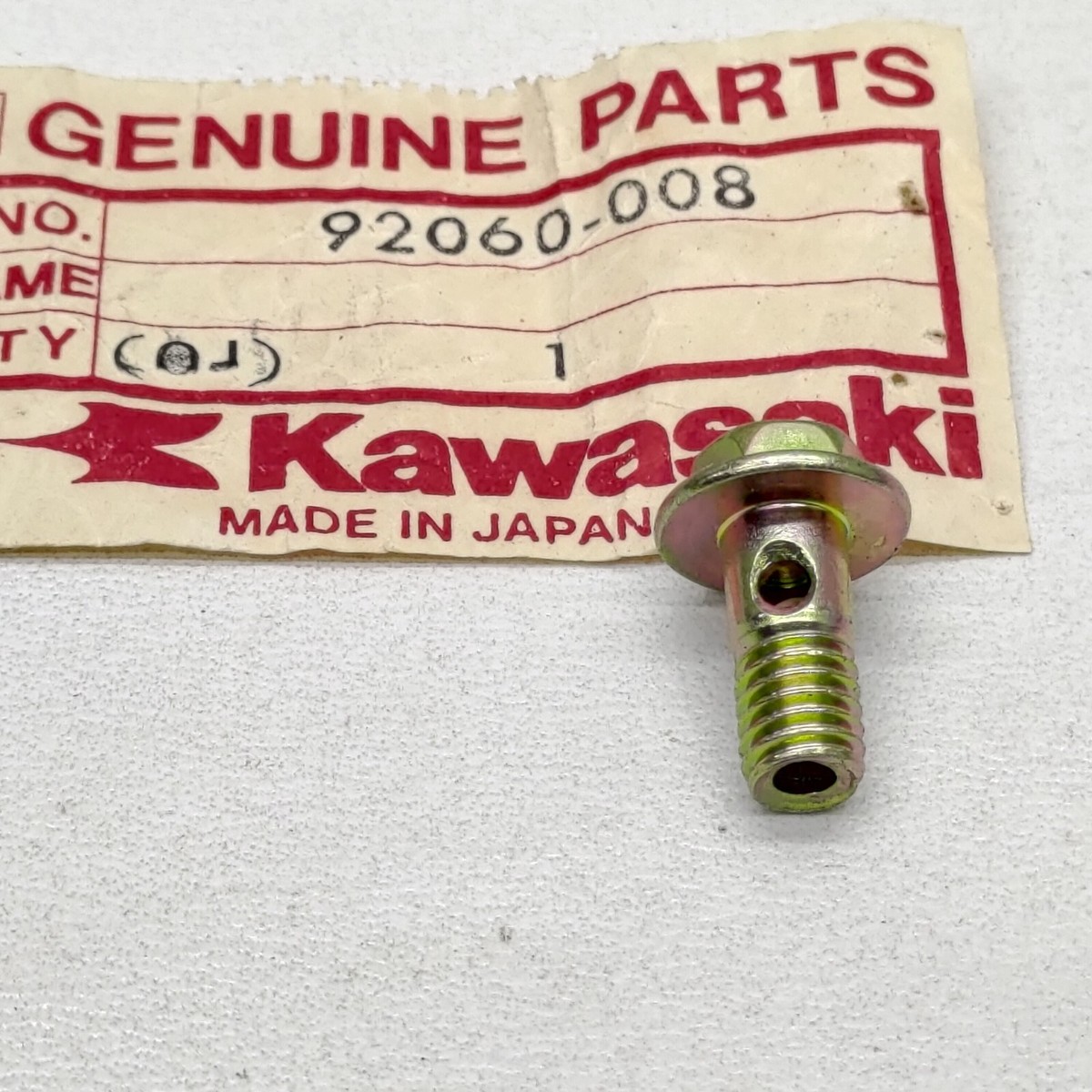 Kawasaki Oil Pump Hose Line Banjo Bolt 92060-008 NOS JP | eBay