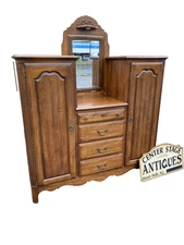 65396   KINCAID Furniture High Chest Dresser w/ Mirror Wardrobe