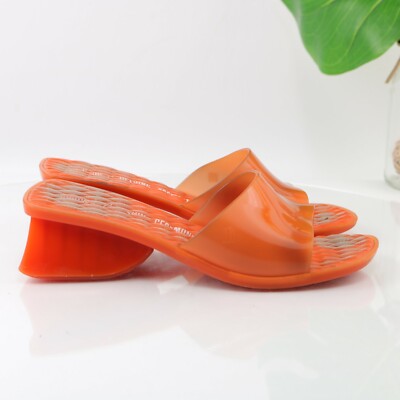 Melissa Opening Ceremony Womens Ladii Sandal Size 7 Coral Jelly Slide Mule Heel