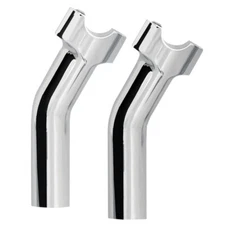 Chrome 1" Pullback, 5.5" Rise, 1 1/4" Thick, 1" Mount Handlebar Risers Harley