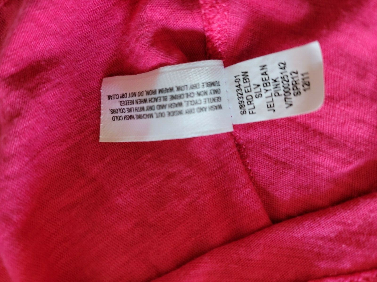 GAP Solid Hot Pink Basic Short Sleeve Summer Blou… - image 12