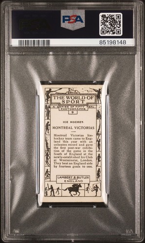 Lambert & Butler - 'The World of Sport' (1927) - Montreal Victorias **PSA6** - Picture 2 of 2