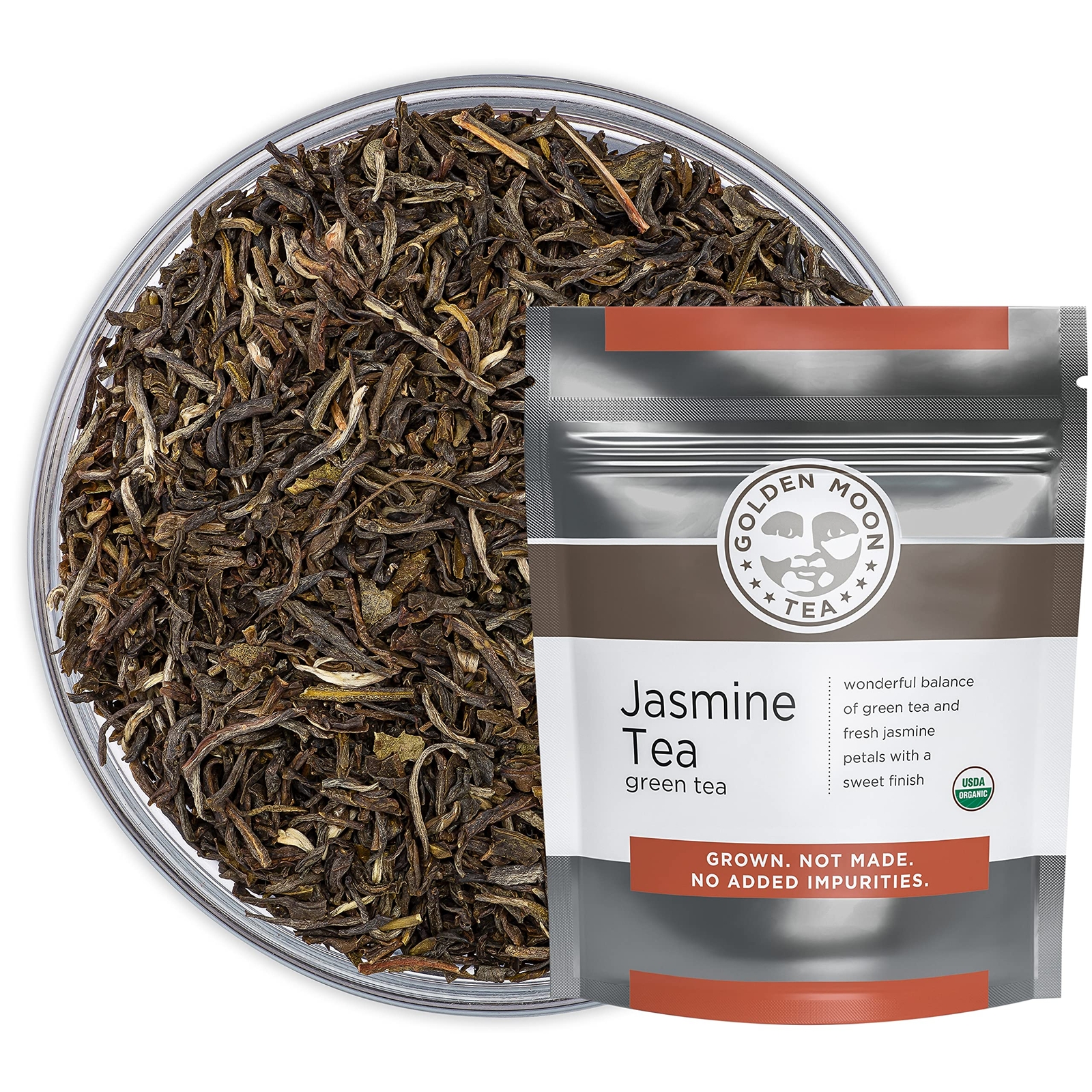 Golden Moon Organic Jasmine 96 Servings Loose Leaf Tea