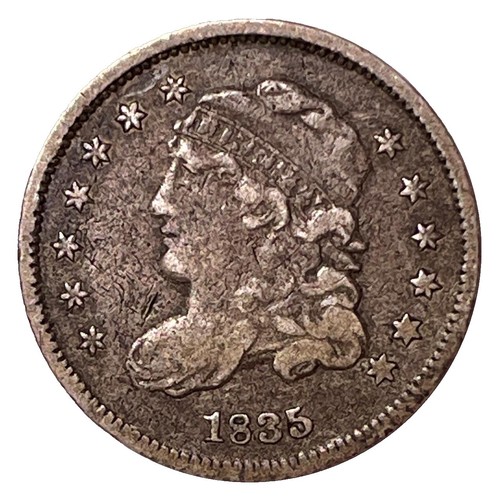 アメリカ 1835年 5セント キャップドバスト ハーフダイム 銀貨