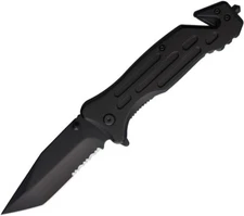 ElitEdge Rescue Assisted Folding Knife 3.5" 420C Steel Blade Aluminum Handle