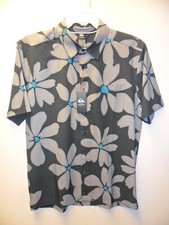 QUIKSILVER WATERMAN S/S Button Shirt EXPLODING COLOR - Black - Medium - NWT