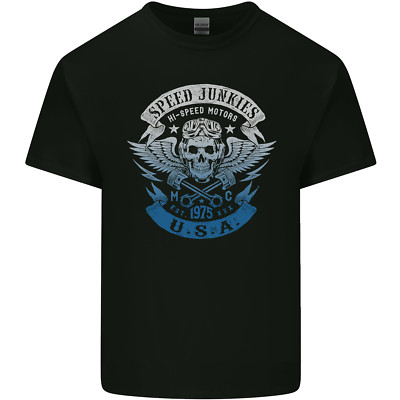 USA Speed Junkies Biker Motorrad Kinder T-Shirt Kinder