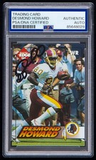 Desmond Howard Signed 	1994 Collector's Edge Card #198 (PSA) Washington Redskins