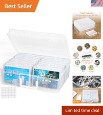 4x6 Photo Storage Box, 18 pcs Inner Photo Case with Lids, Clear Photo Organiz...