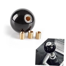 1 PC Car Gear Lever Shift Handle, 2.16" x 2.16" Personalized Black 8 Billiard