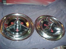 1956 Oldsmobile Fiesta Style 15 Jetstar Starfire Spinner Namsco 2 Hubcaps 1956 Oldsmobile Fiesta Style 15 Jetstar Starfire Spinner Namsco 2 Hubcaps