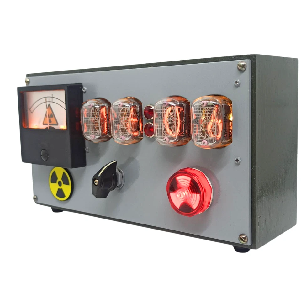 Fallout New Vegas Juego Nixie Tubo Reloj de Mesa IN-12 Tubos Post - Apocalipsis Foto 3 de 4