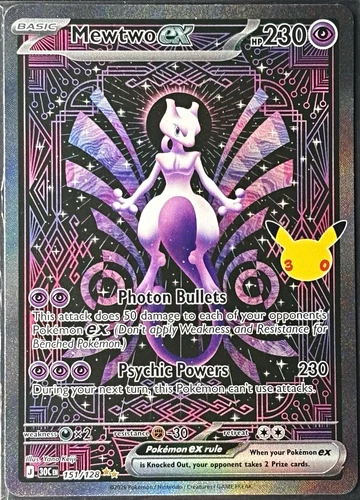 Pokemon 30th Anniversary Mewtwo Ex Special Illustration Rare 151/128 - CLEAN - - Picture 1 of 2