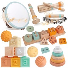 Montessori Toys Wooden Musical Instruments for , Percussion Instruments Music...