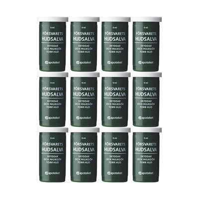 12x Schwedische Streitkräfte Hudsalva Original, 9ml - Försvarets Skin Savior!