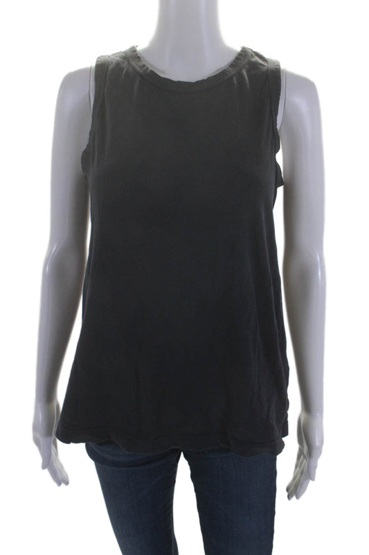 Current/Elliott Womens Cotton Sleeveless Pullover Tank Blue Size 1