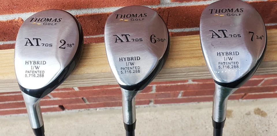 JUEGO HÍBRIDO Thomas Golf zurdo AT 705 (2h, 6h, 7h) grafito eje senior LH Foto 2 de 4