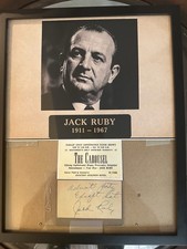Jack Ruby Beckett Authenticated Business Card JFK Photograph Fort Worth 11/22/63