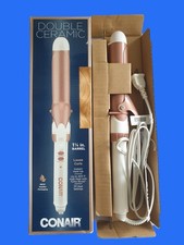 Conair Double Ceramic 1 1/4" Curling Iron Rose Gold 30 Heat Setting Dual Voltage