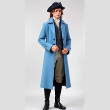 New Men's 19th Century Sky-Blue Wool Tailcoat, Only Coat For Sale