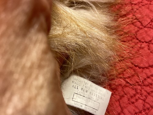 vtg 15" plus tail cream tan ginger long hair Persian cat plush stuffed Korea - Picture 5 of 7