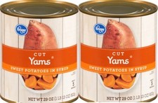 Cut Sweet Potato Yams in Syrup 2 cans, 29 oz each can 
