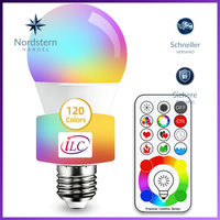 LED Lampe E27 10W Rgbw Farbwechsel 120 Farben Mit Fernbedienung Kabellos