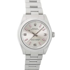 ROLEX Oyster Perpetual 31 177200 Silver 369 Pink Bar Index Warranty 2019