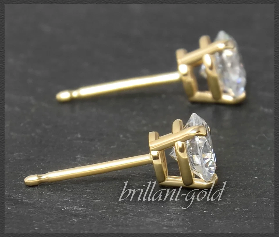Diamant Damen Ohrstecker aus 585 Gold mit 1,52ct Brillanten in River E; Ohrringe - Bild 3 von 4