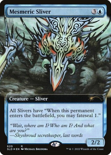 MTG English Mesmeric Sliver (Extended Art) NM Foil Secret Lair - Bild 1 von 1