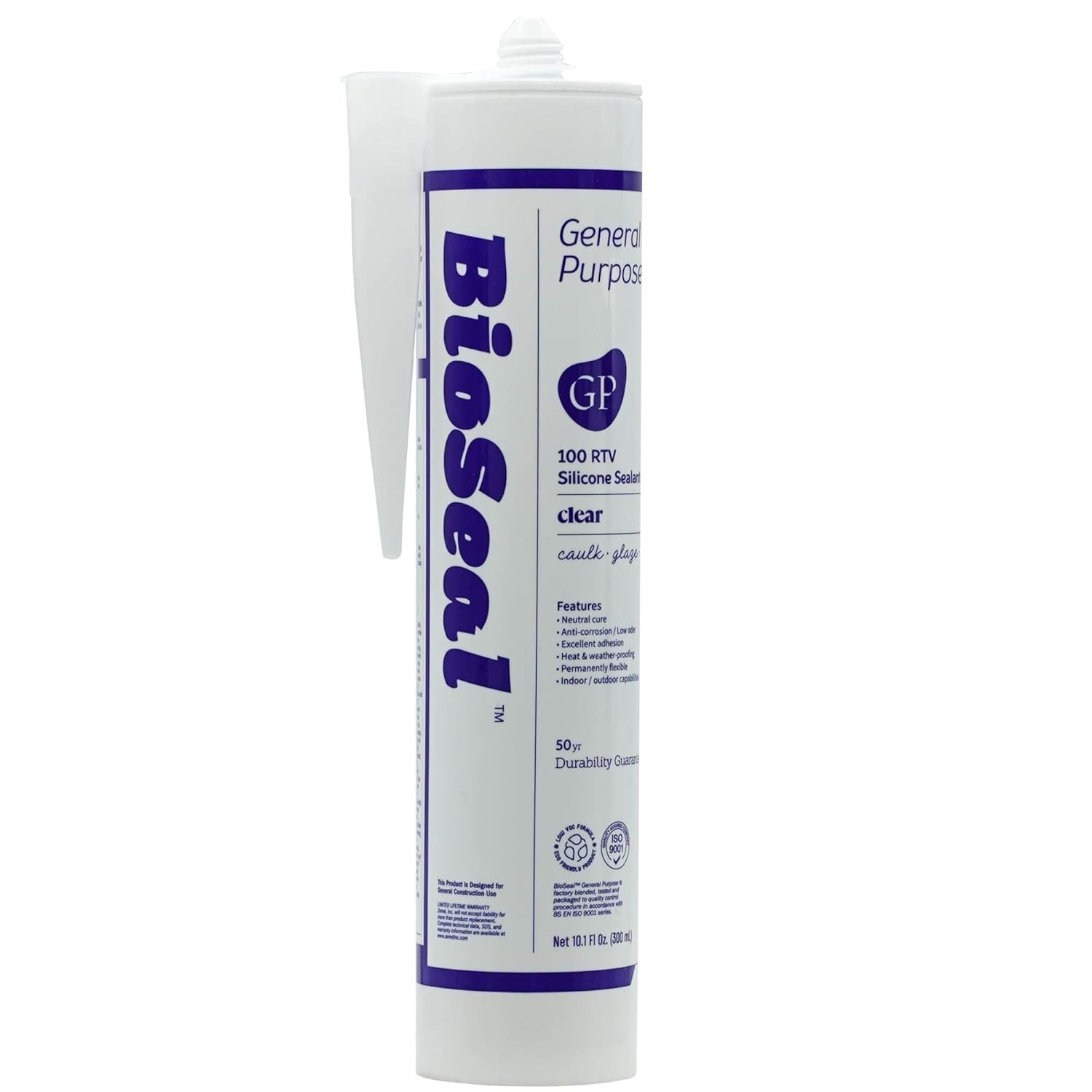 BioSeal Waterproof Caulk Sealant, 10oz Cartridge, Pack of 10