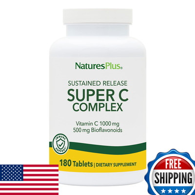 NaturesPlus Super C Complex Vegetarian Gluten Free 180 Tablets 1000mg Vitamin C 