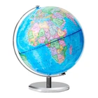 13" World Globe Metal Stand Earth Ocean Rotating World Map Desktop Geography