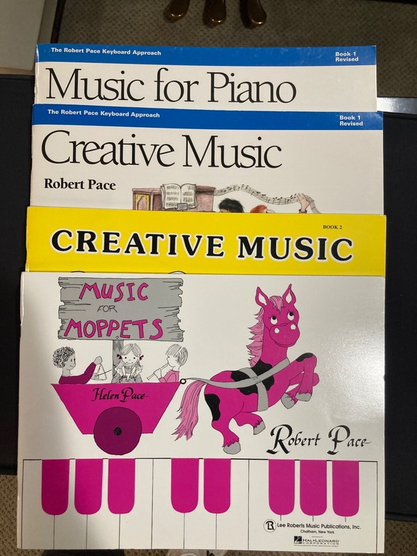 Robert Pace Piano Series Student books Pre school, Level One and Two