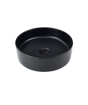 New Seima Ceramic Above Counter Basin Round Matte Black No Tap Hole ARKO 027 191
