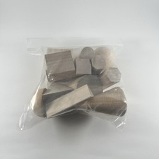 Montessori Wooden Geometry Solids Set 12pc Educational Toy Shapes Learning