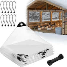 6.6x10ft Chicken Coop Covers Accessories for Winter - Easy to Install Waterproof