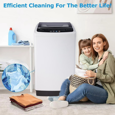 20Lbs Portable Washing Machine 2.8 Cu.ft Washer with 10 Programs 8 Water Levels~