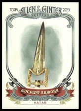 2015 Topps Allen & Ginter #AA-6 Katar "Tiger Knife" India Ancient Armory