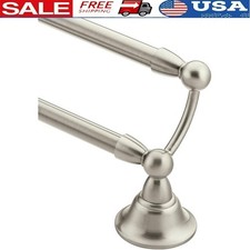 Brushed Nickel Wall Mount Towel Rack Kitchen Bath Flexible Storage Organizer New