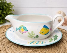 Studio Nova Barrier Reef Gravy Boat Underplate Fish Nautical Coastal Beach House