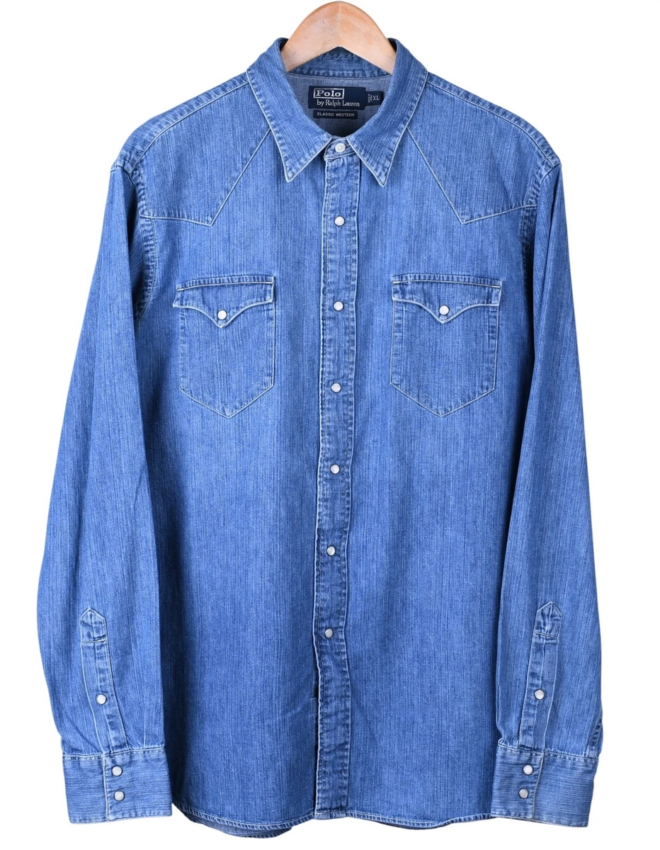 Polo Ralph Lauren Denim Western Casual Button-Down Shirts for Men