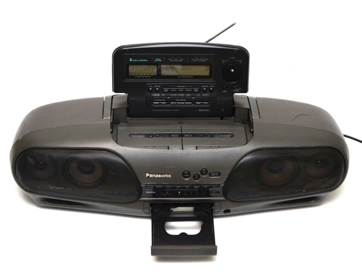 Panasonic RX-DT909 Cobra Top CD Radio Cassette Boombox AM/FM Japan
