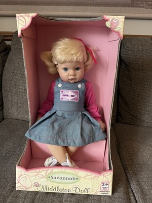 Lee Middleton 18'' Doll ''SAVANNAH''  Blonde Hair Blue Eyes Style #92351 New in Box