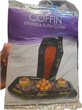NEW Halloween Party Inflatable Coffin Buffet Cooler New In Bag 4.3 ft x 30.5 in