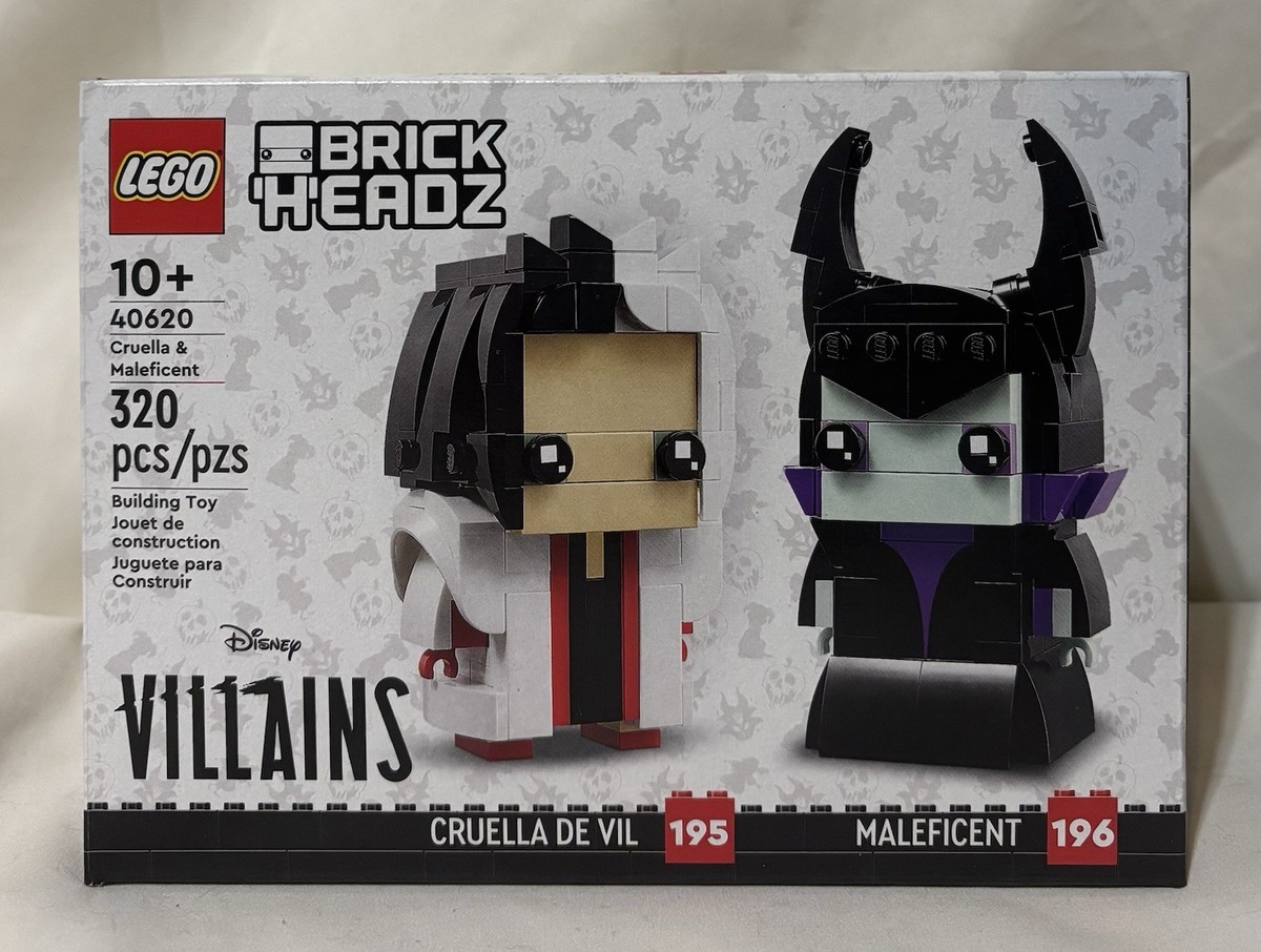 LEGO Brickheadz Disney | 40620 Cruella & Maleficent | 40621 Moana
