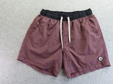 Vuori Kore Shorts Mens Small Red Lined Drawstring Pockets Logo Elastic Waist
