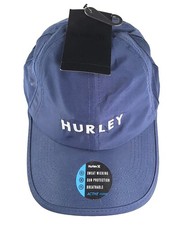 Sombrero de malla Hurley Active ajustable azul que absorbe el sudor protección solar nuevo con etiquetas