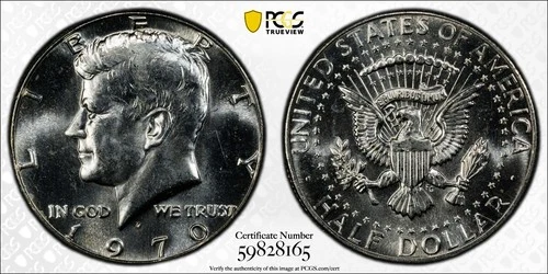1970-D Kennedy Half Dollar MS65 PCGS Gold Label