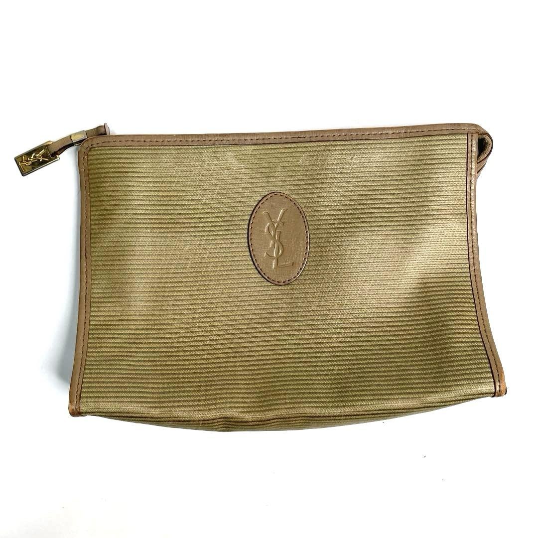 Yves Saint Laurent s borsa pochette motivo logo importazione Giappone rara